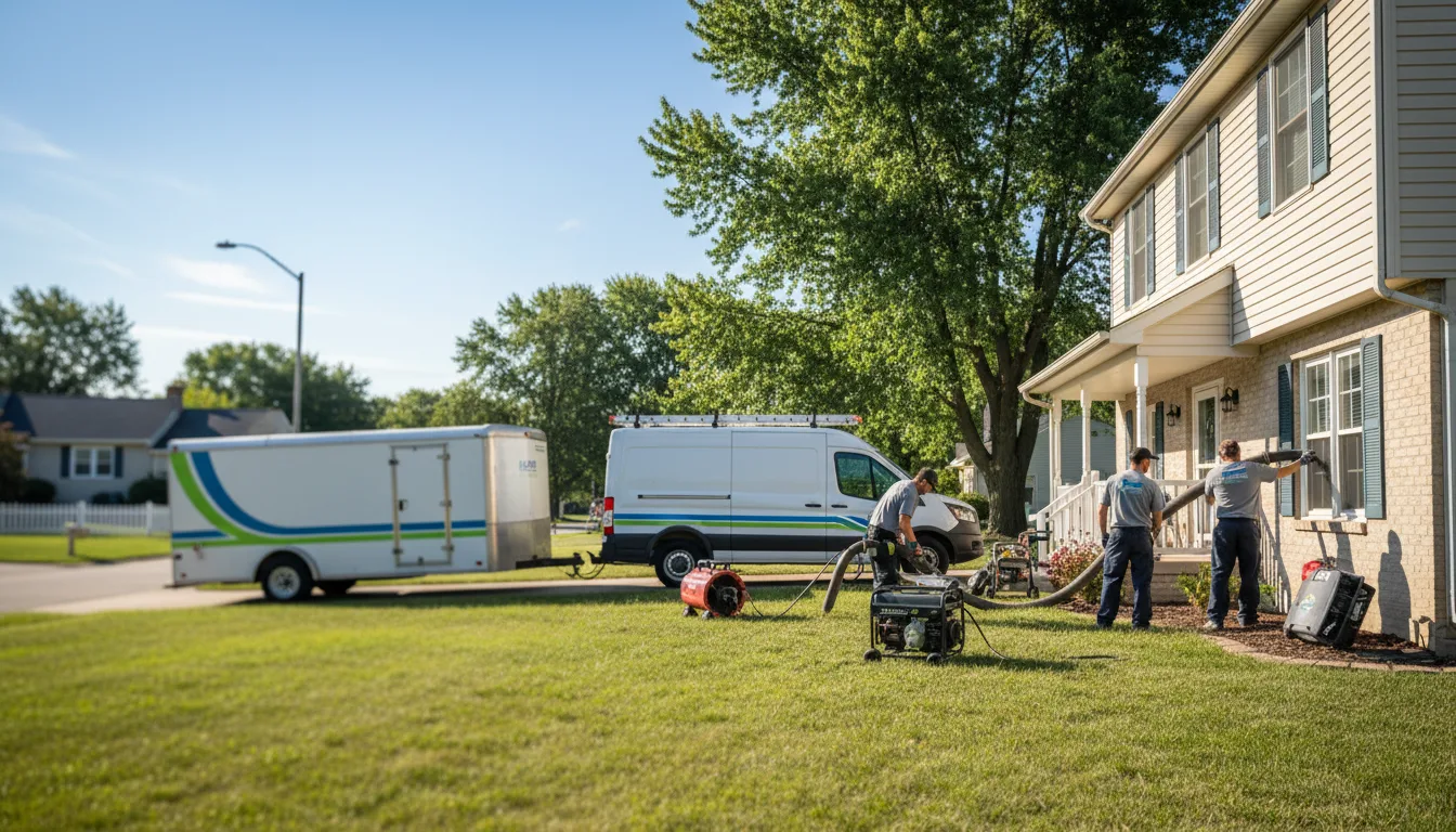 Flooded Basement Restoration And Cleanup With Repair in Vandalia, OH near me